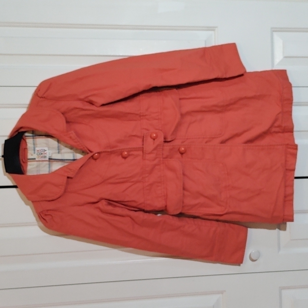 Roxy midi length jacket coat orange peach color medium